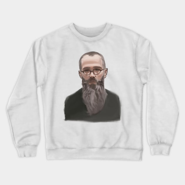 Anime of Saint Maximilian Kolbe Crewneck Sweatshirt by HappyRandomArt